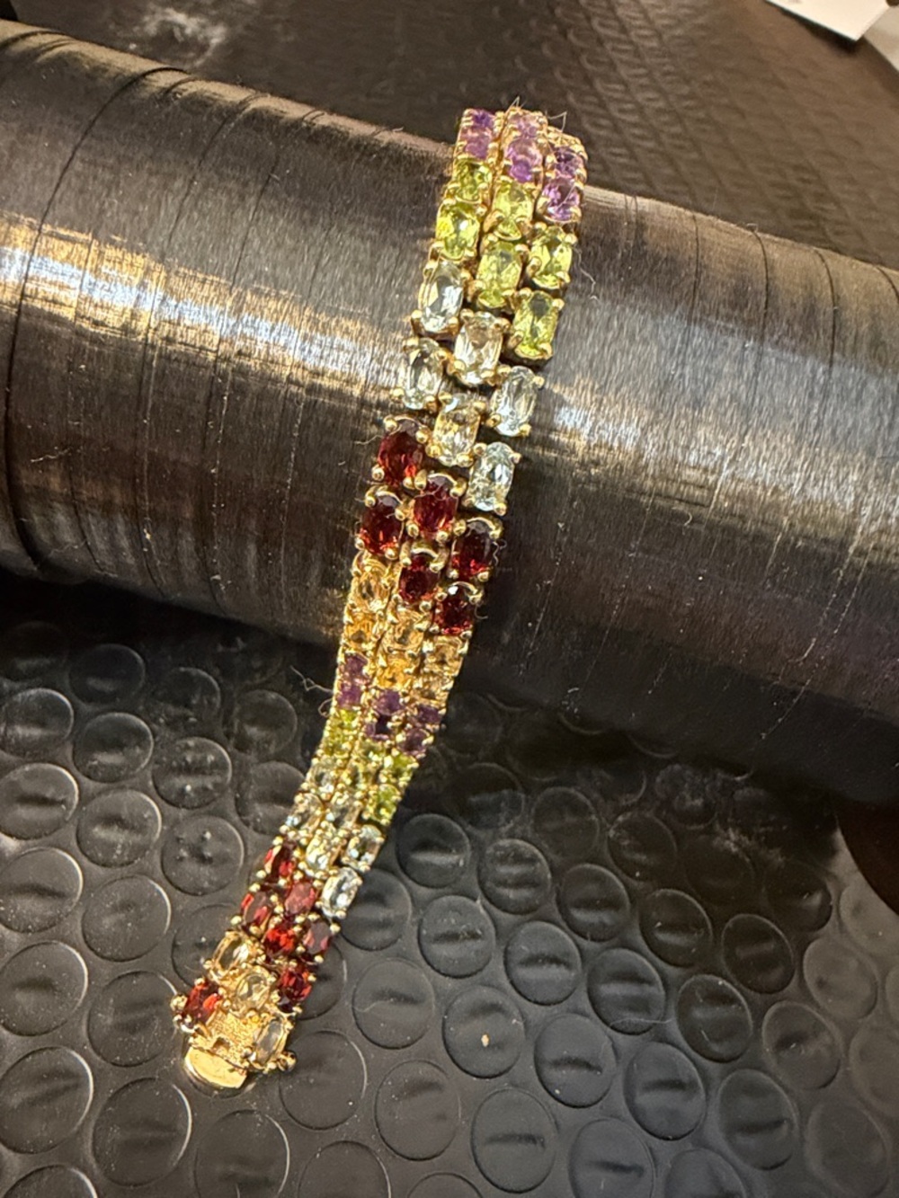 Gold Silver 925 Multicolor Crystal Tennis Bracelet - Women Jewelry